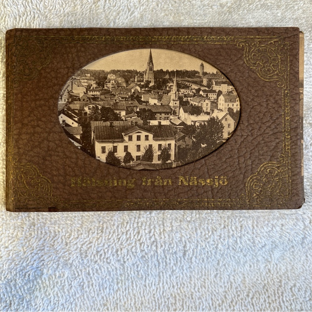 Nassjo Sweden  Vintage 10 Postcard Booklet Collection, Calegi Vykortslager